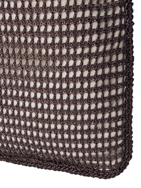 Miu Miu Ivy crochet-mesh tote bag - Brown