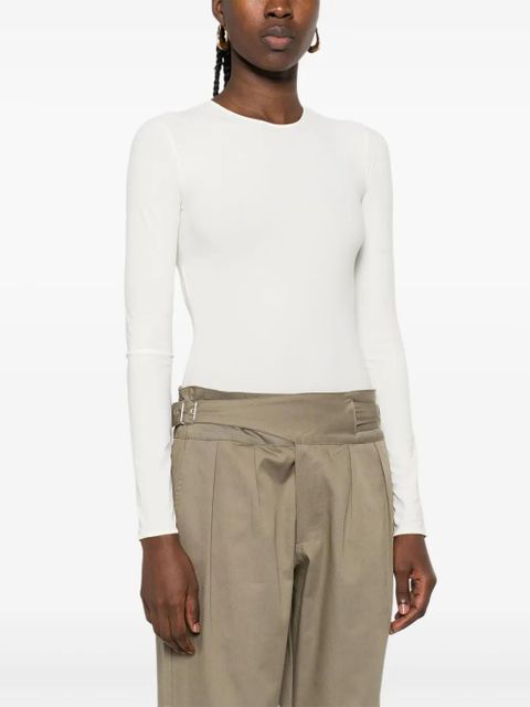 Maison Margiela long-sleeve crew-neck bodysuit - Neutrals