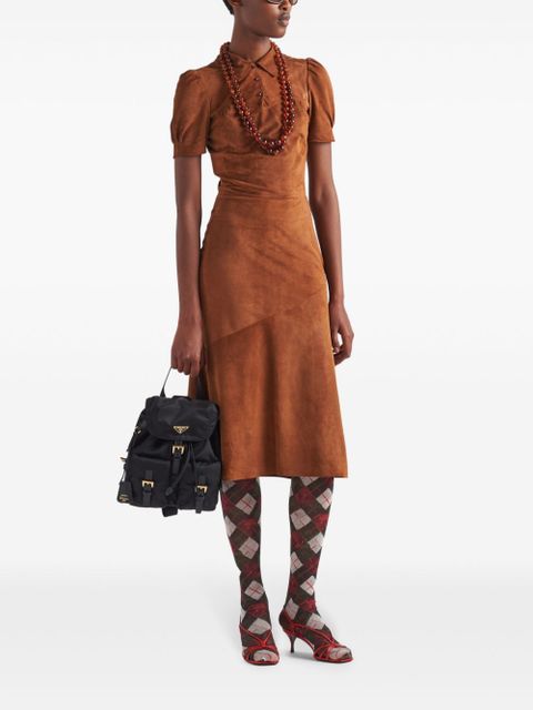 Prada suede midi dress - Brown