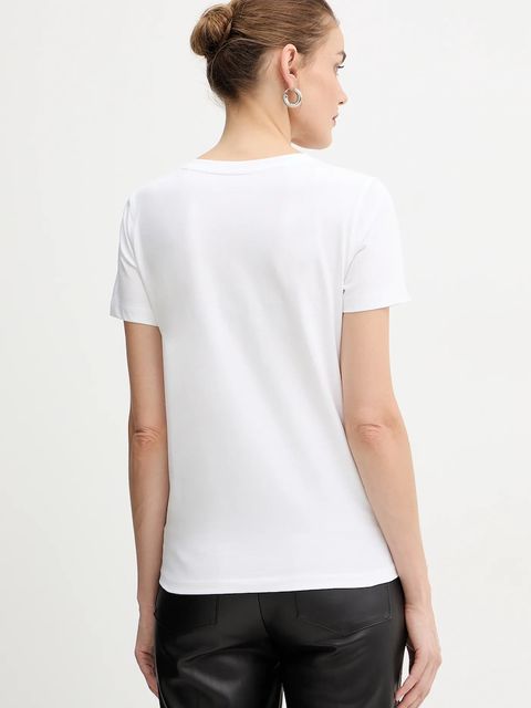 Guess t-shirt bawełniany damski kolor biały W5BI21 I3Z14