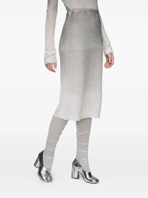 Maison Margiela ombré-effect midi skirt - Grey