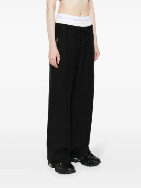 Alexander Wang layered-design cotton track pants - Black - zdjęcie produktu nr 2