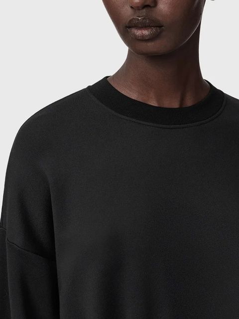 AllSaints bluza damska kolor czarny gładka W093JD