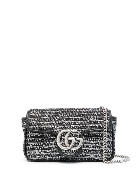 Gucci mini GG Marmont Super cross body bag - Black