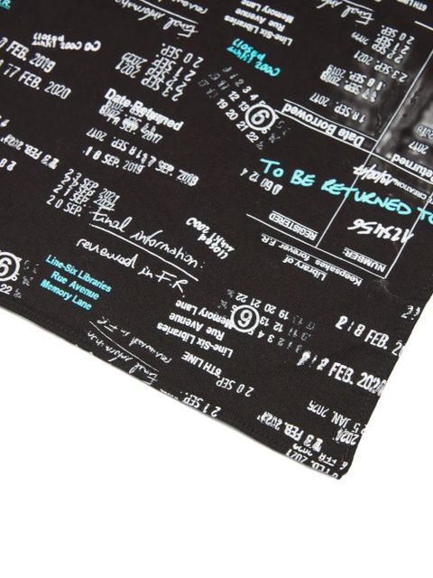 MM6 Maison Margiela Numbers-print scarf - Black - zdjęcie produktu nr 2