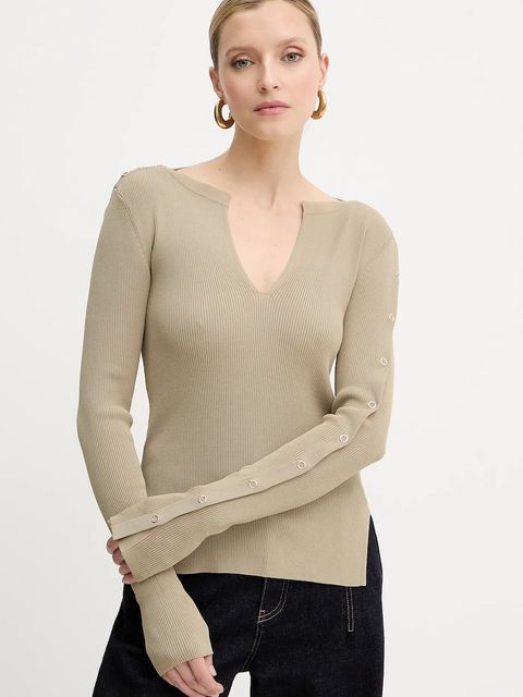 Patrizia Pepe sweter damski kolor beżowy 8K0328 K280 - zdjęcie produktu nr 1