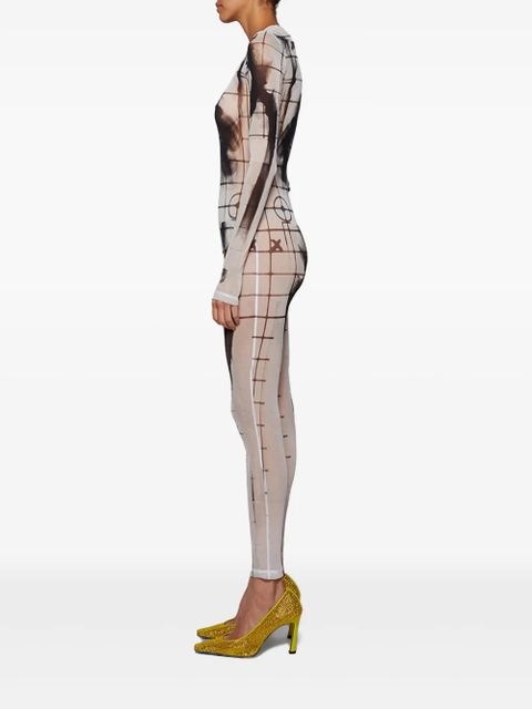 Jean Paul Gaultier Squeletor-print jumpsuit - White - zdjęcie produktu nr 2