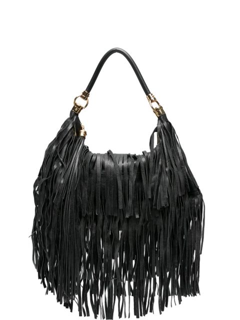 Chloé fringe-detailed leather shoulder bag - Black - zdjęcie produktu nr 1