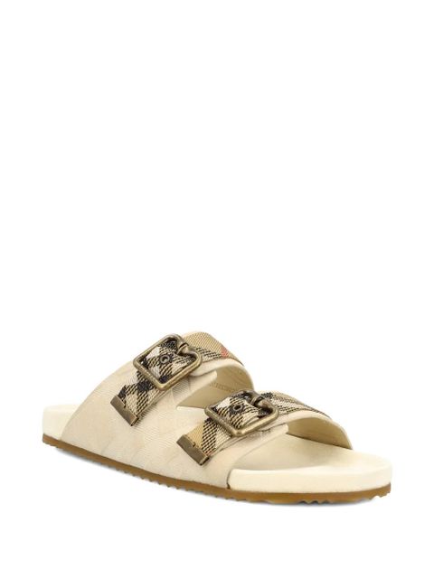 Burberry check-pattern buckle sandals - Neutrals - zdjęcie produktu nr 2