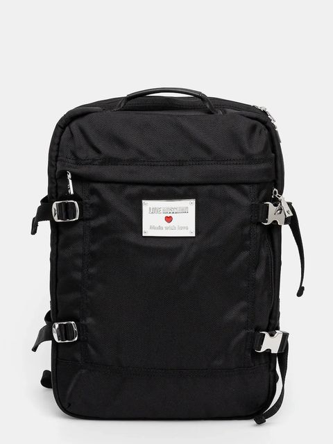 Love Moschino plecak damski kolor czarny duży gładki JC4200PP1 - zdjęcie produktu nr 1