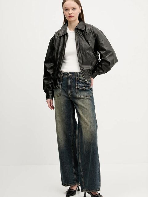 Guess Originals jeansy damskie kolor granatowy W5RG02 D4XY0 - zdjęcie produktu nr 2