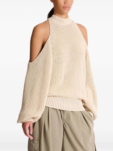 Balmain open-shoulder sweater - Neutrals