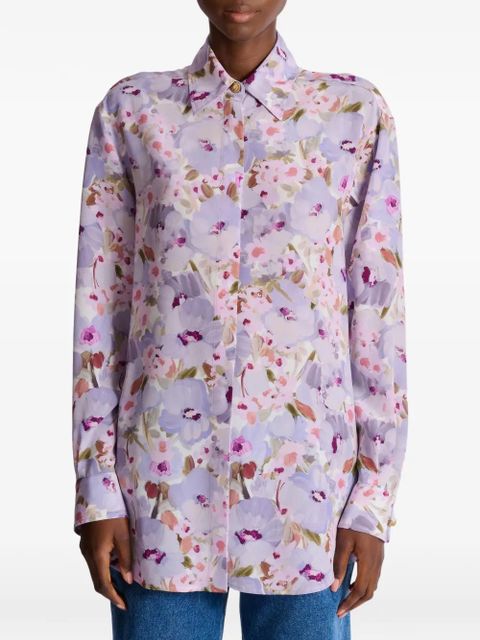 Balmain floral-print shirt - Purple