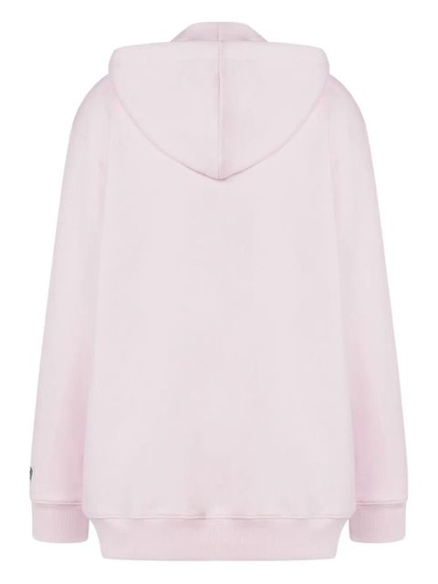 Moschino goose-embroidered zip-up hoodie - Pink - zdjęcie produktu nr 2