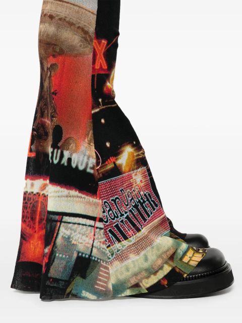 Jean Paul Gaultier Red Pigalle mid-rise flared trousers - Black