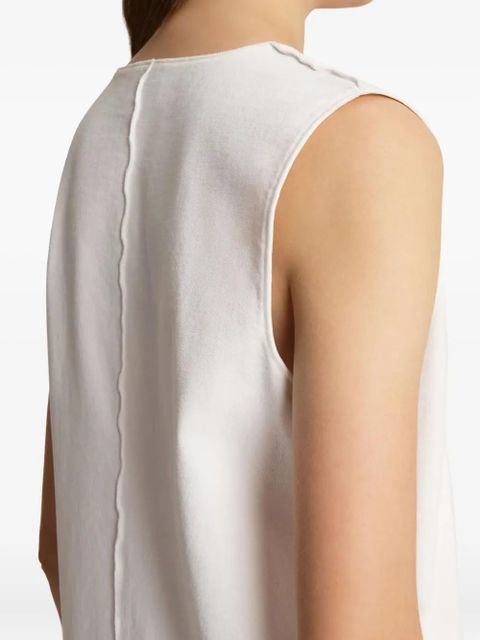 KHAITE Allo crew-neck sleeveless vest - White