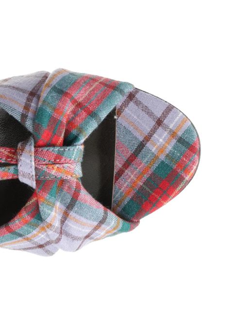 Vivienne Westwood Marilyn plaid knot sandals - Purple