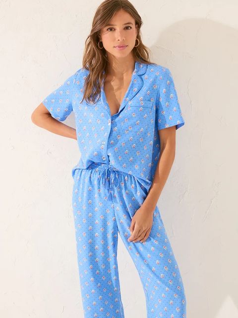 women'secret piżama damska kolor niebieski 4852091 - zdjęcie produktu nr 2