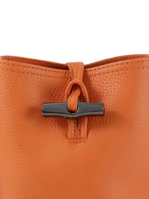 Longchamp Le Roseau leather shoulder bag - Orange