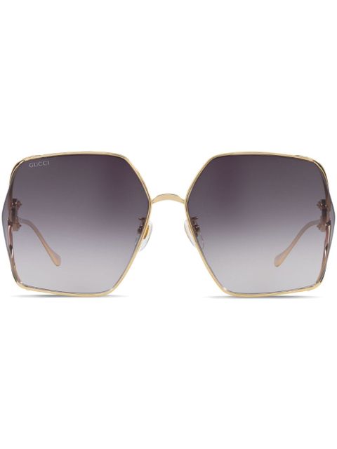Gucci Eyewear oversize square-frame sunglasses - Gold