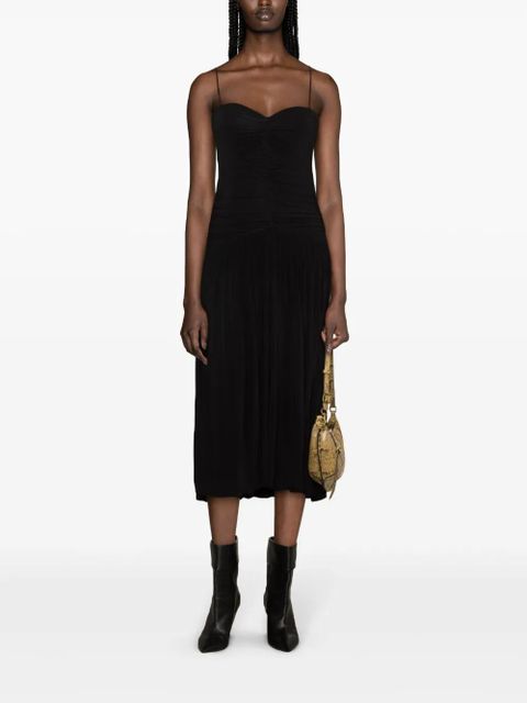 ISABEL MARANT Elisabeth ruched midi dress - Black