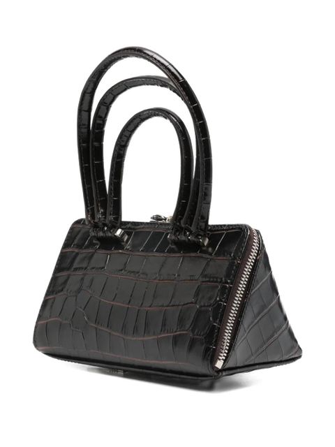 The Attico Friday croc embossed mini bag - Brown - zdjęcie produktu nr 2