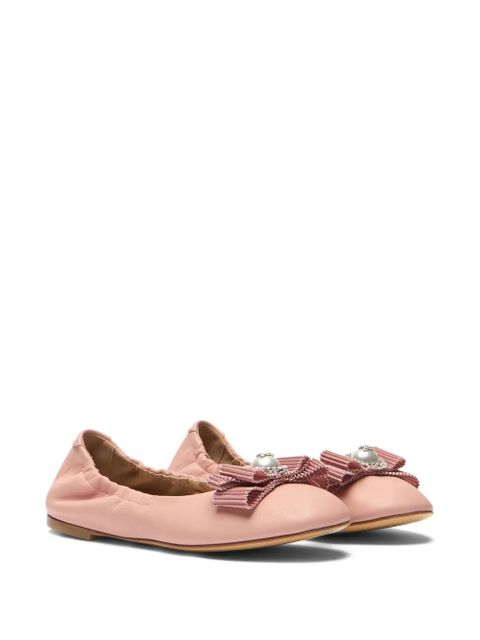 Casadei bow-detail ballet flats - Pink - zdjęcie produktu nr 2