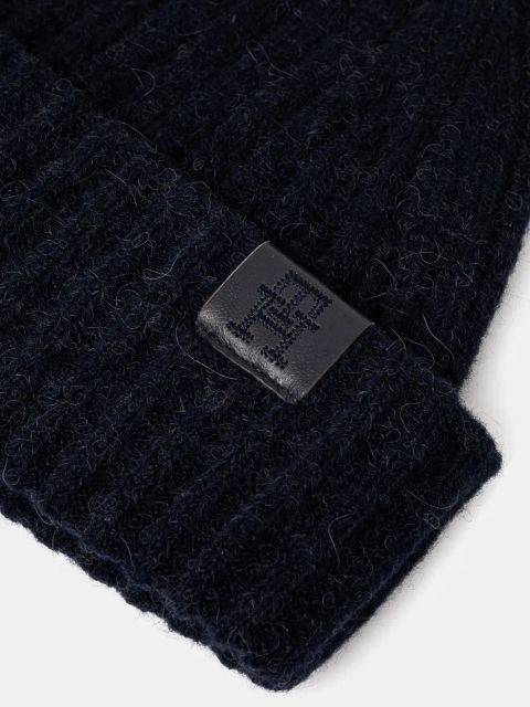 Tommy Hilfiger czapka z domieszką wełny kolor granatowy z grubej dzianiny AW0AW16632