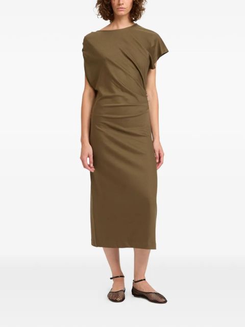 Yves Salomon asymmetrical midi dress - Green - zdjęcie produktu nr 2