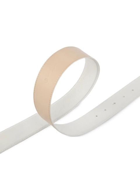 PINKO Love Birds-buckle belt - White