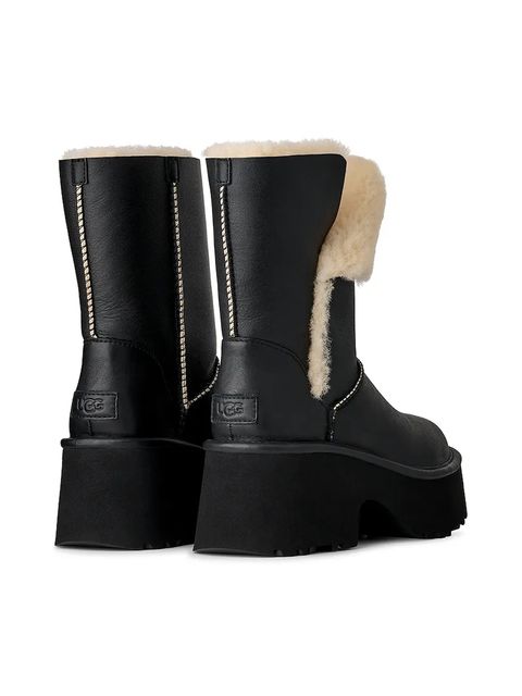 UGG śniegowce skórzane Esmee Leather Boot kolor czarny 1172590.BLK