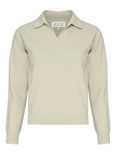 Maison Margiela polo-collar jumper - Neutrals - zdjęcie produktu nr 1