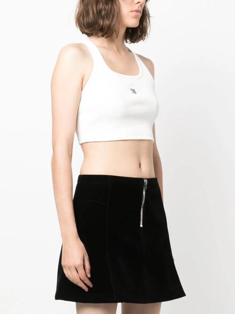 MISBHV The M logo-embroidered top - White