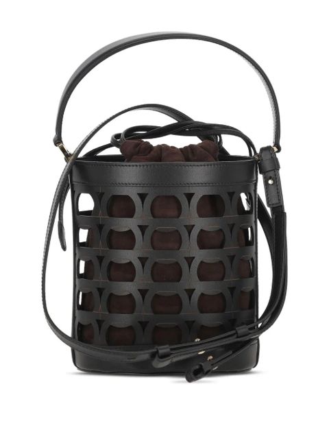 Ferragamo cut-out bucket bag - Black