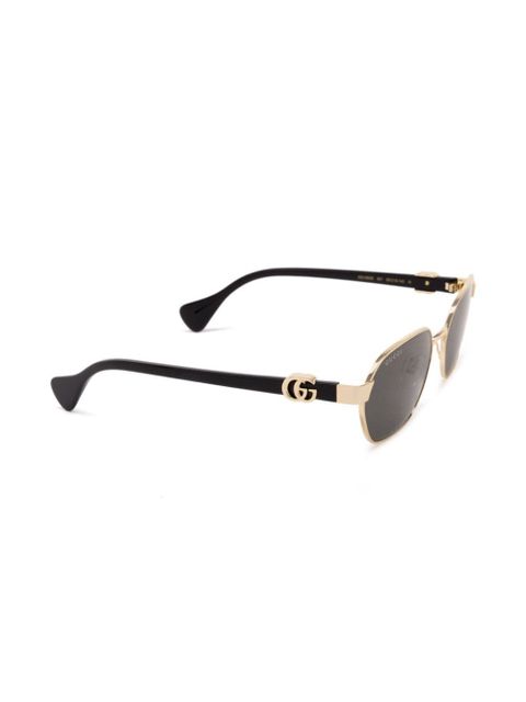 Gucci Eyewear Mini Running oval-frame sunglasses - Gold