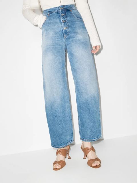 Aquazzura Twist 75mm leather mules - Brown