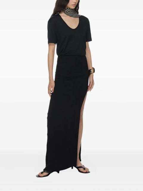 TOTEME scoop-neck T-shirt - Black