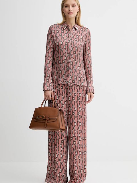 Fracomina koszula damska kolor różowy regular z kołnierzykiem klasycznym FS25WT6010W651K5 - zdjęcie produktu nr 2