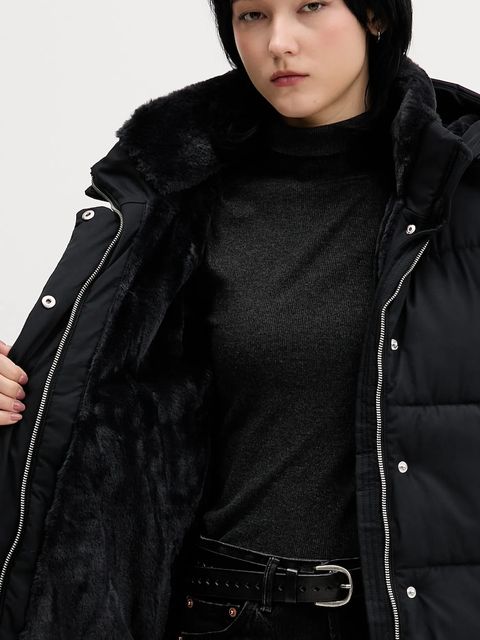 Hollister Co. kurtka kolor czarny zimowa KI344-5076-901