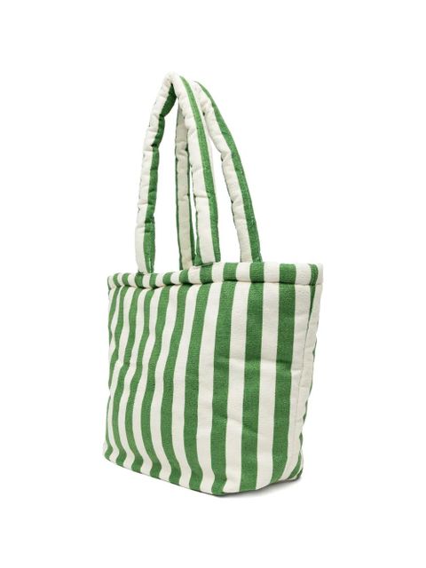FARM Rio striped tropical banana tote bag - Green