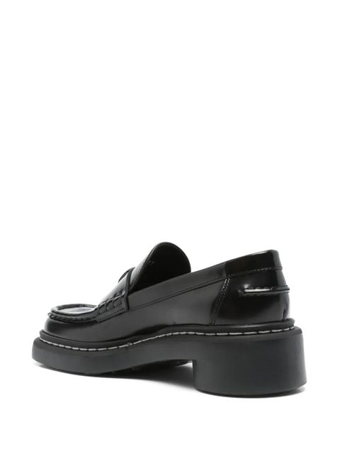 Marine Serre 50mm leather loafers - Black