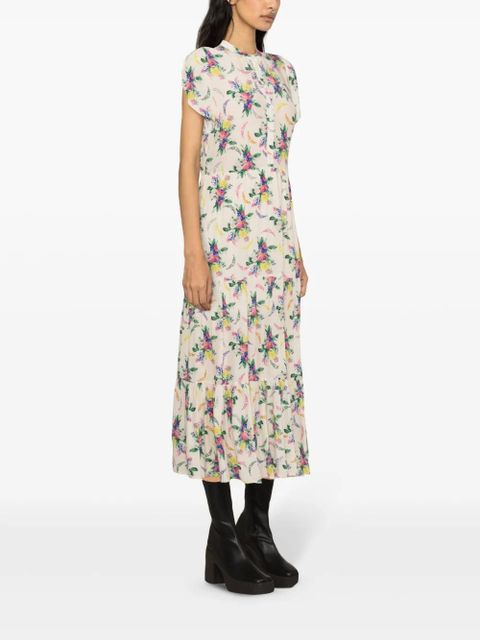 Zadig&Voltaire Razy floral-print midi dress - Neutrals - zdjęcie produktu nr 2
