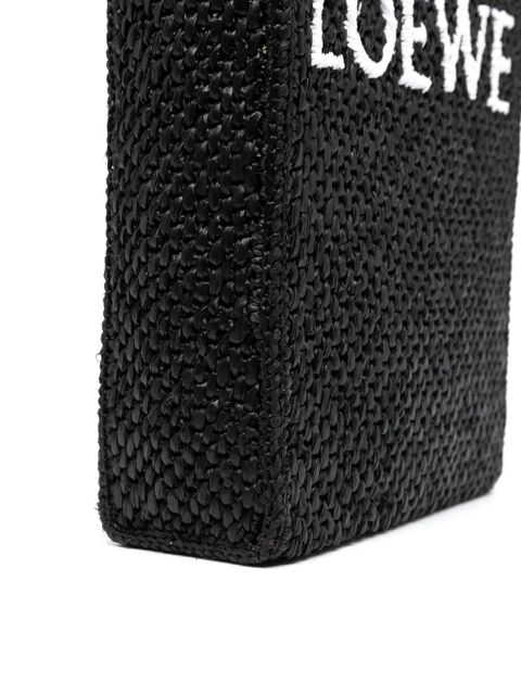 LOEWE A5 raffia tote bag - Black