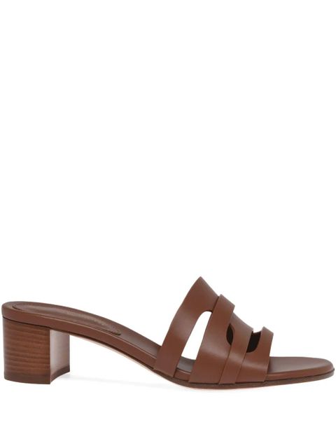 Gianvito Rossi 45mm cut-out heeled sandals - Brown - zdjęcie produktu nr 1