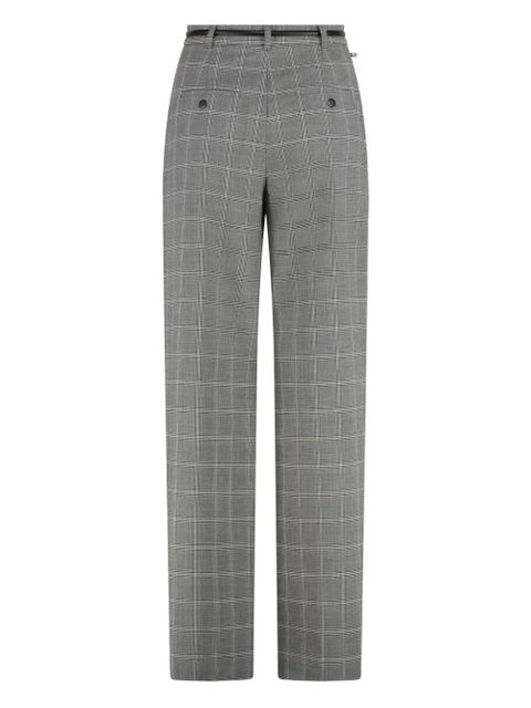 Max Mara belted check-pattern trousers - Grey - zdjęcie produktu nr 2