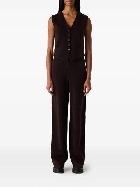 Guest In Residence buttoned vest - Brown