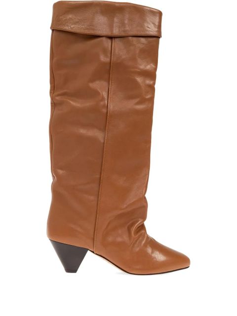 ISABEL MARANT 65mm Elita leather knee-high boots - Brown