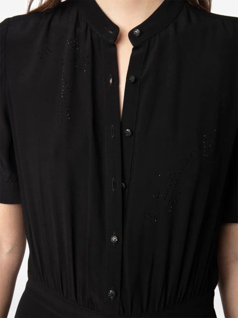 Zadig&Voltaire Romaz Strass midi dress - Black