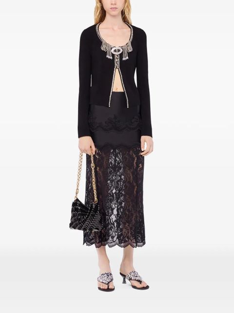 Rabanne jeweled-embroidered cardigan - Black