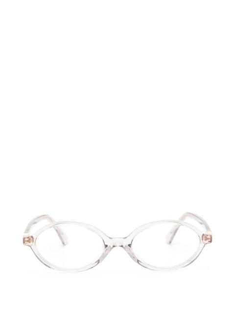 Miu Miu Eyewear oval-frame glasses - Grey - zdjęcie produktu nr 1